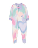 Macacão pijama bebê fleece com pézinho tie-dye dino multicor | Carter's